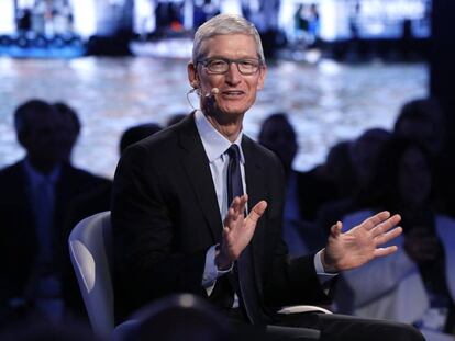 Tim Cook, consejero delegado de Apple. Su empresa, como Facebook y Google, ha donado un millón de dólares a México.