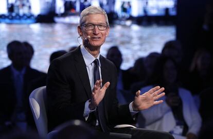 Tim Cook, consejero delegado de Apple. Su empresa, como Facebook y Google, ha donado un millón de dólares a México.