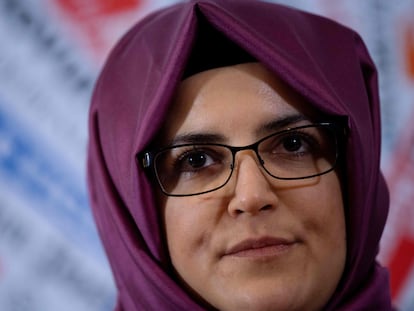 Hatice Cengiz, prometida de Jamal Khashoggi, en 2019 en Roma.