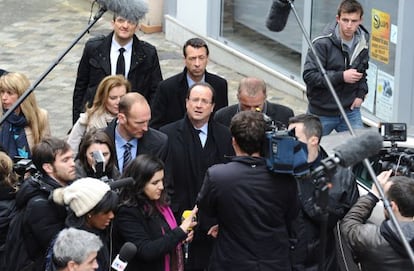 Fran&ccedil;ois Hollande, este s&aacute;bado en Tulle (sur de Francia).