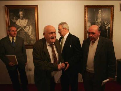 Cristóbal Aguado, Juan Antonio Delgado, Joan Brusca y José Pascual Fortea, ayer en Valencia.