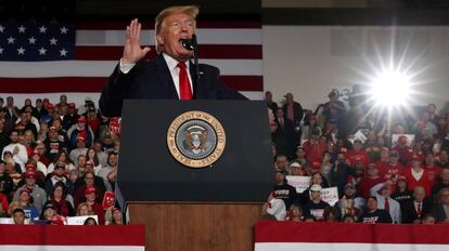 El presidente de Estados Unidos, Donald Trump, durante un acto en Nueva Jersey.