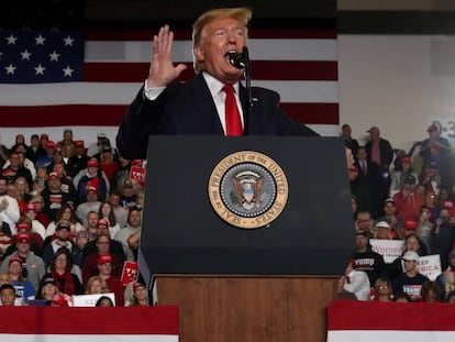 El presidente de Estados Unidos, Donald Trump, durante un acto en Nueva Jersey.