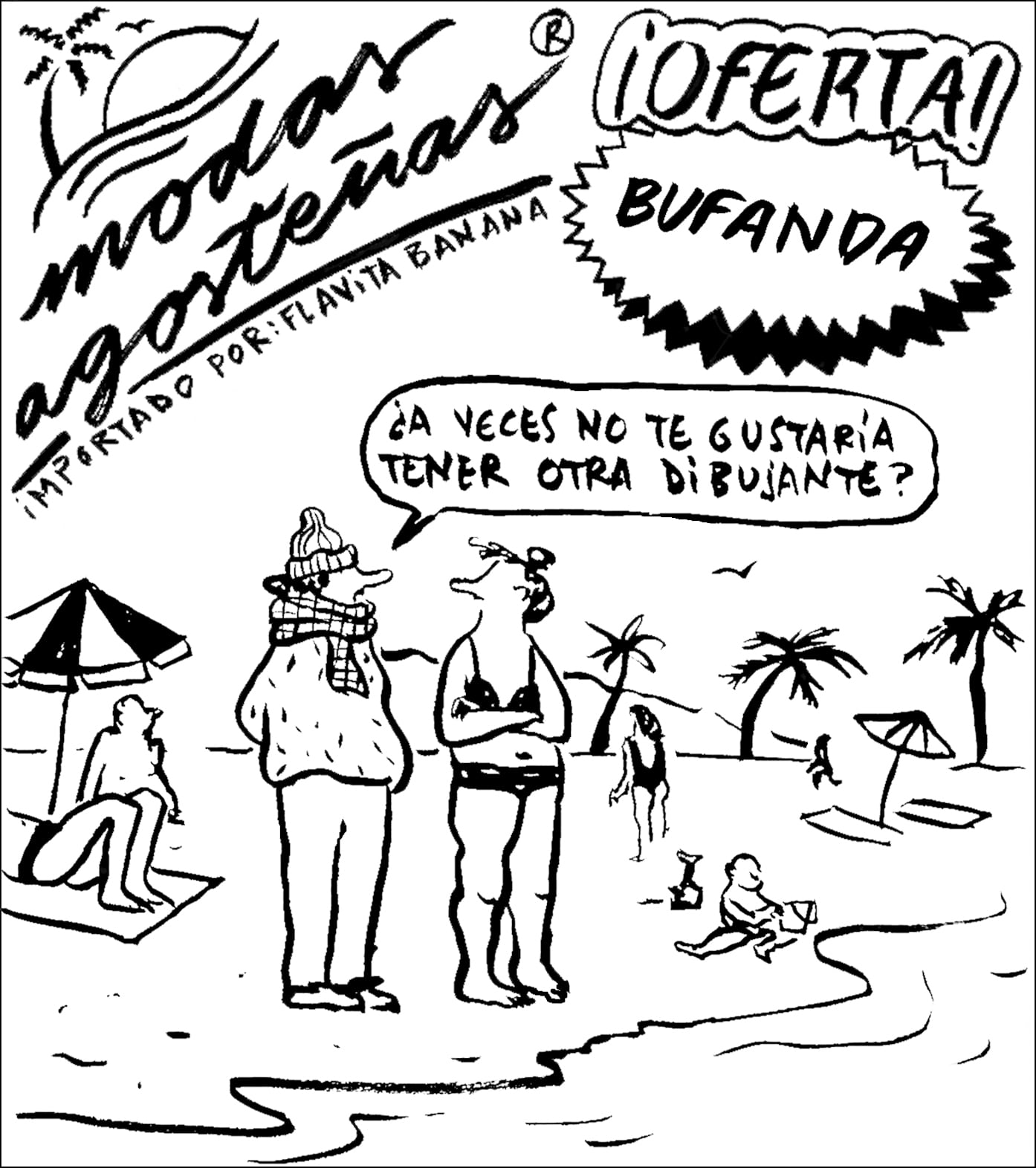 Moda agosteña de Flavita Banana: la bufanda