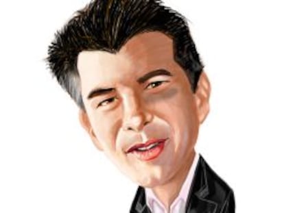 Caricatura de Travis Kalanick, cofundador y consejero delegado de Uber.