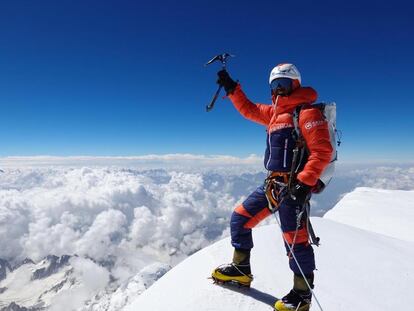Kazuya Hiraide, en la cima del Tirich Mir.
