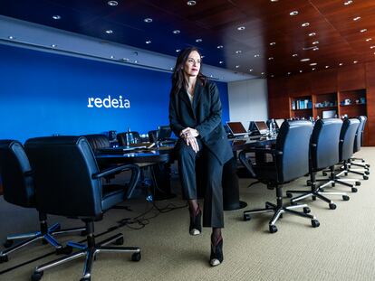 Beatriz Corredor, en febrero, en la sala del consejo de Redeia.