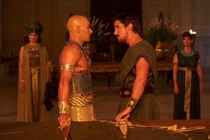 Prophet motives: Joel Edgerton and Christian Bale in ‘Exodus: Gods & Kings.’