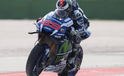 Jorge Lorenzo rodando en Misano.