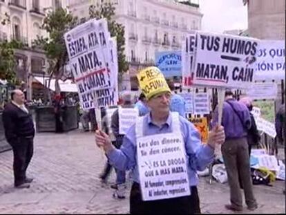 Manifestación del Partido de los No Fumadores en Madrid