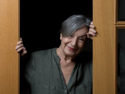 La actriz Petra Martínez, fotografiada el lunes en su casa de Madrid.