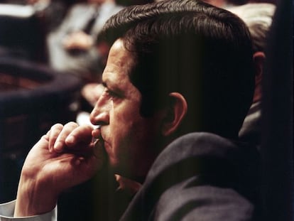Adolfo Suárez no Congresso em uma foto sem data.