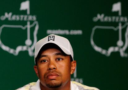 Tiger Woods, durante la rueda de prensa