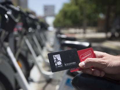 El servicio de BiciMad se podrá utilizar con las tarjetas sin contacto del Consorcio Regional de Transportes de Madrid.