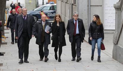 Francesc Homs, a su llegada al Tribunal Supremo la mañana del martes.