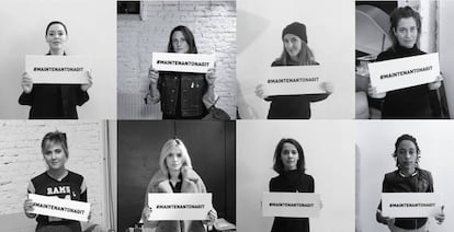 Algunas de las promotoras de la campaña.