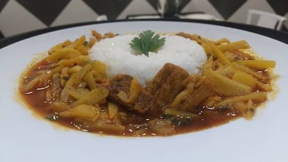 Parece un volcán pero es un olluquito. RESTAURANTE ZARUKA.