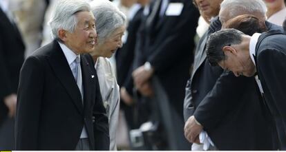 Los emperadores de Japón, Akihito y Michiko.