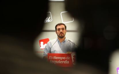 El candidato de IU, Alberto Garzón.