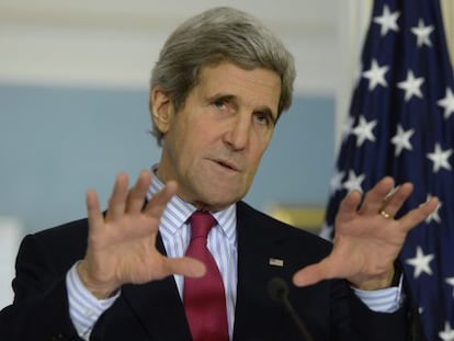 Kerry, durante la rueda de prensa.