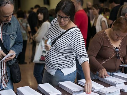 Col·legi electoral a les autonòmiques del 2015.