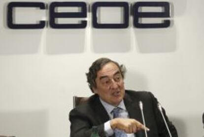 El presidente de CEOE, Juan Rosell