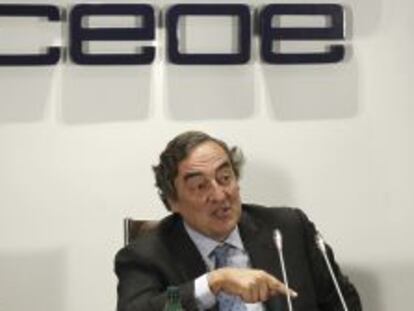 El presidente de CEOE, Juan Rosell