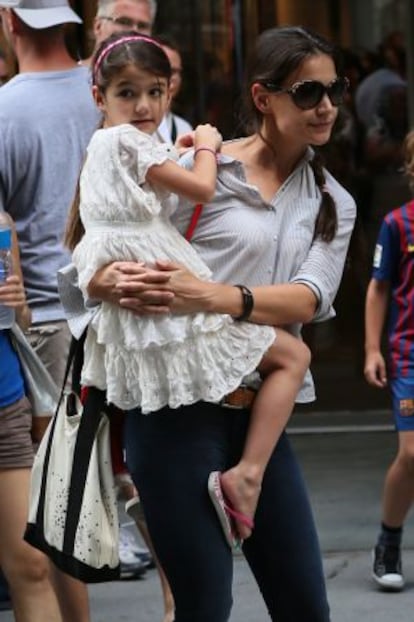 Katie Holmes y Suri Cruise en Nueva York.