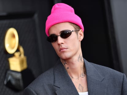 Justin Bieber en los Premios Grammy de 2022, el pasado 3 de abril en Las Vegas.