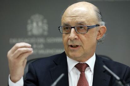 El ministro de Hacienda, Cristóbal Montoro, este miércoles.