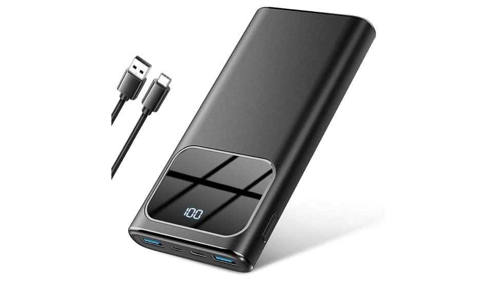 Batería externa ultrafina con 10.000 mAh de capacidad.