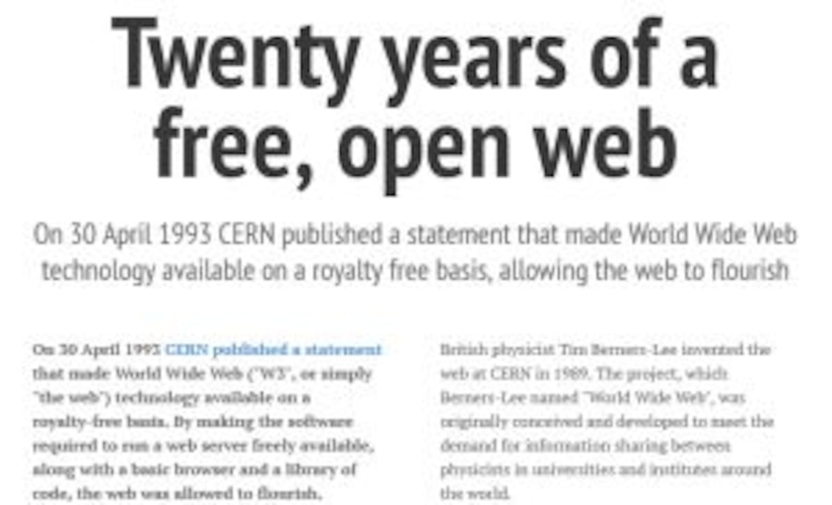 El CERN conmemora el 20º aniversario de la World Wide Web | Tecnología | EL  PAÍS