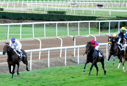 A la izquierda, <i>Jo all the Way </i>seguido de <i>Abdel, </i>ayer durante la prueba.