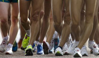 Athletes in the 20 -kilometer march test.