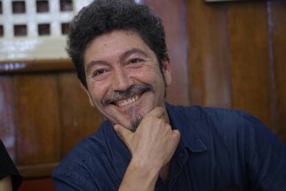 El escritor Pedro Antonio González Moreno este jueves en Madrid.