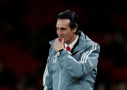 Emery, durante su etapa dirigiendo al Arsenal.