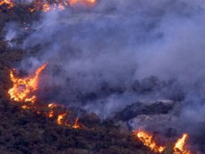 Imagen del incendio en las Fragas do Eume