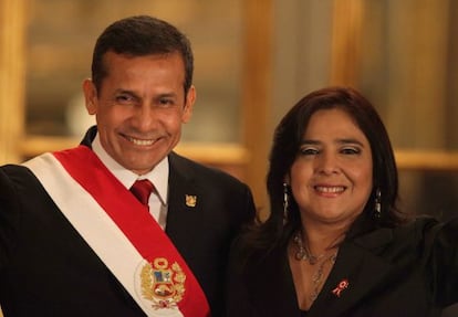 El presidente Humala con la nueva primer ministra de Perú, Ana Jara.