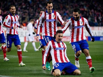 Gim&eacute;nez celebra el segundo gol del Atl&eacute;tico.