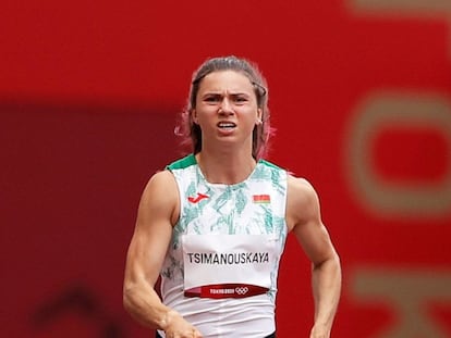 A atleta Kristsina Tsimanuskaia.