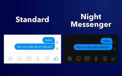 Esta extensión simula un efectivo tema oscuro de Facebook Messenger