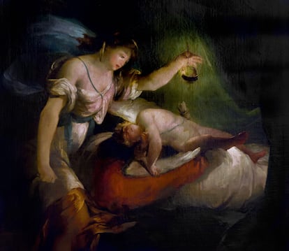 Amor y Psique según Giovanni David (1743-1790).