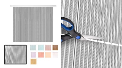 Outdoor door curtain that is easily installed.