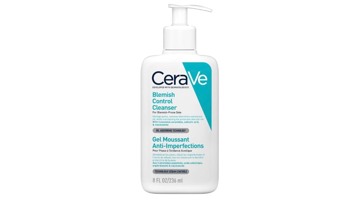 Limpiador con ácido salicílico Blemish Control CeraVe.