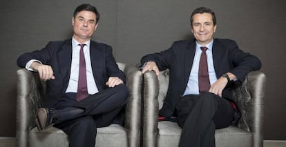 José Luis del Río, consejero delegado de Arcano Assent Management (izquierda), y Eduardo Fernández Cuesta, socio de Arcano Real Estate.