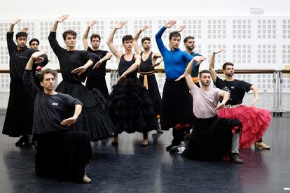 Otro momento del ensayo de 'Afanador'.