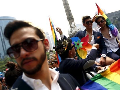A Gay Pride parade in Mexico City.
