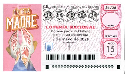 Sorteo Extraordinario del Día de la Madre, décimo de Lotería Nacional del domingo 3 de mayo de 2026