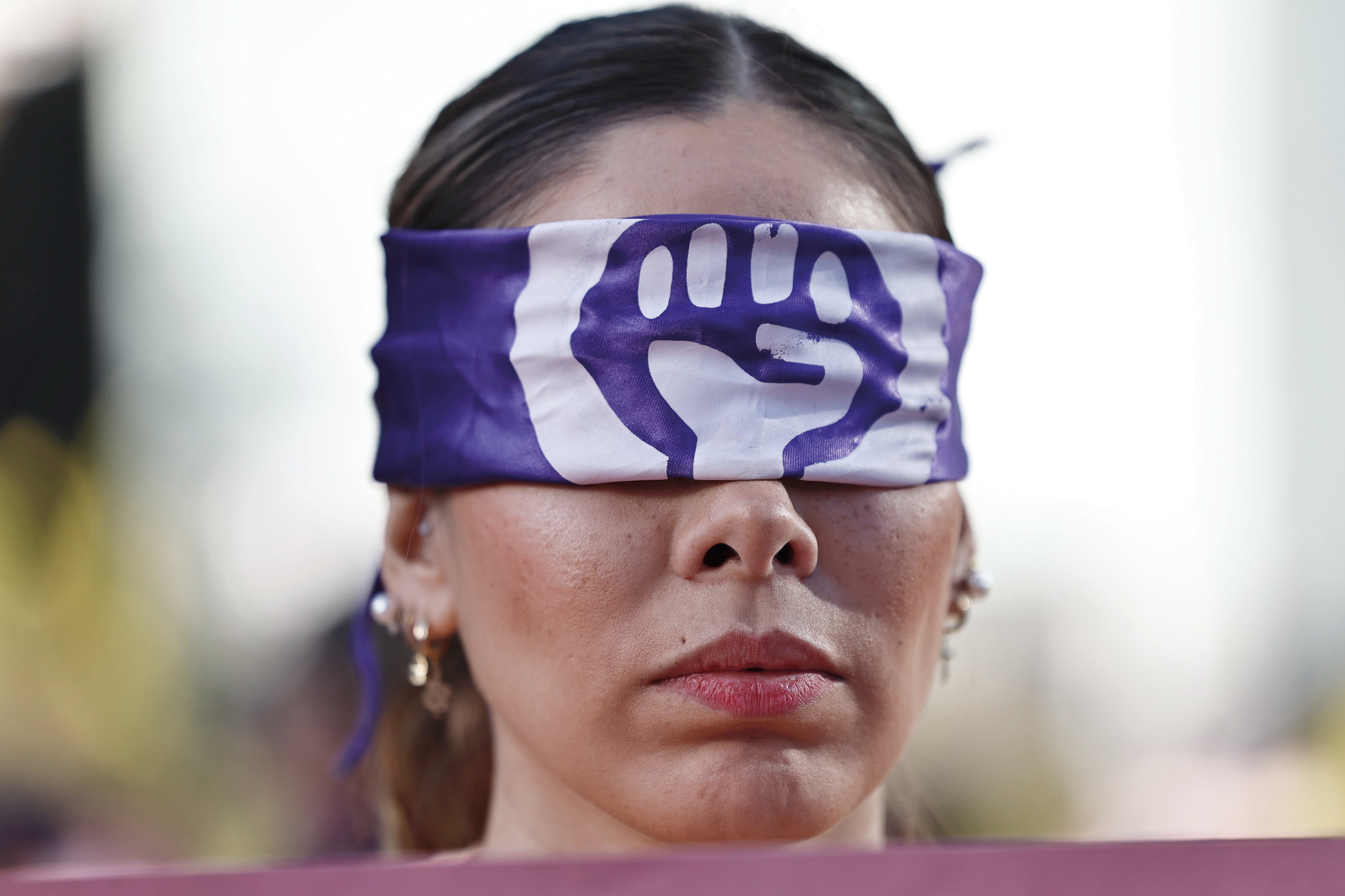 Una manifestante en el Día de la Eliminación de la Violencia Machista el pasado noviembre en Ciudad de México.