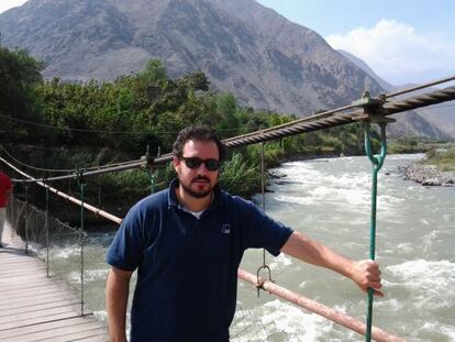 Carlos García en Lunahuana, a dos horas de Lima.